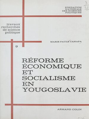 cover image of Réforme économique et socialisme en Yougoslavie